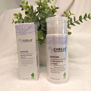 NIB MyCHELLE Soothe Duo Gentle Calming Serum & Cleanser Vegan BUNDLE w/ 2 NIB
